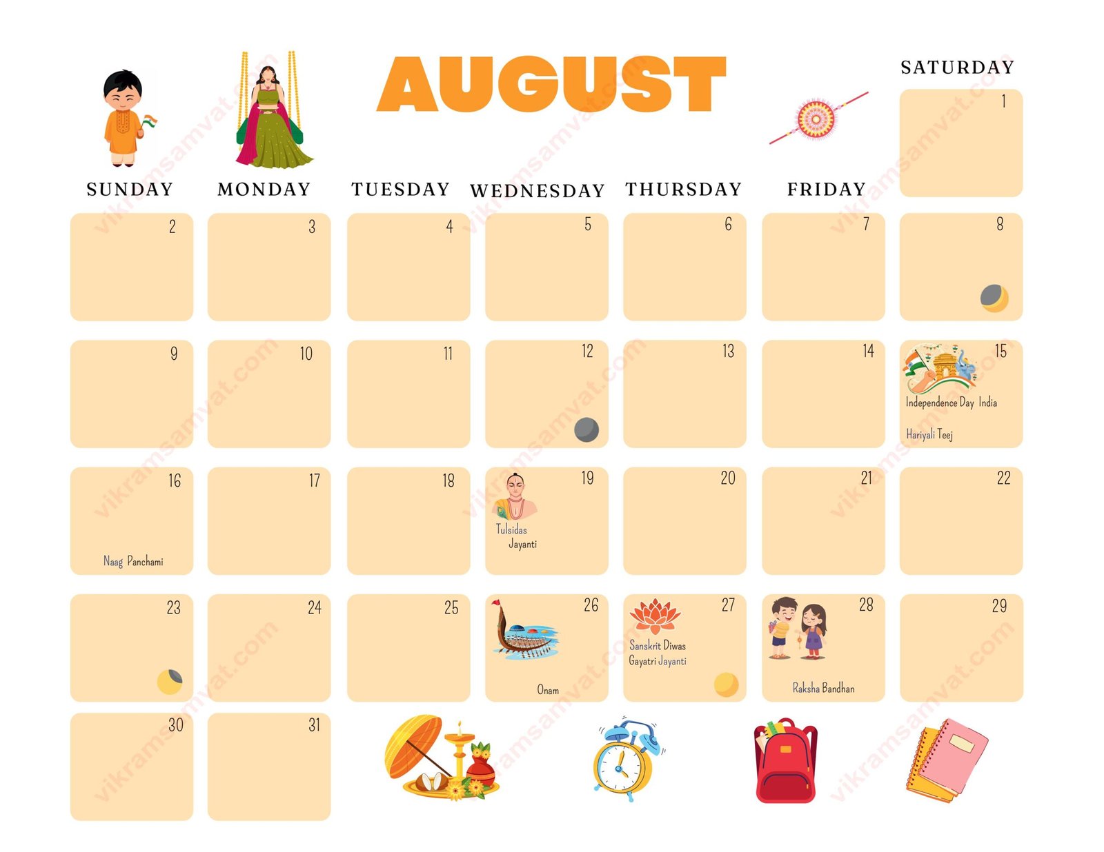 August 2026 Hindu Calendar