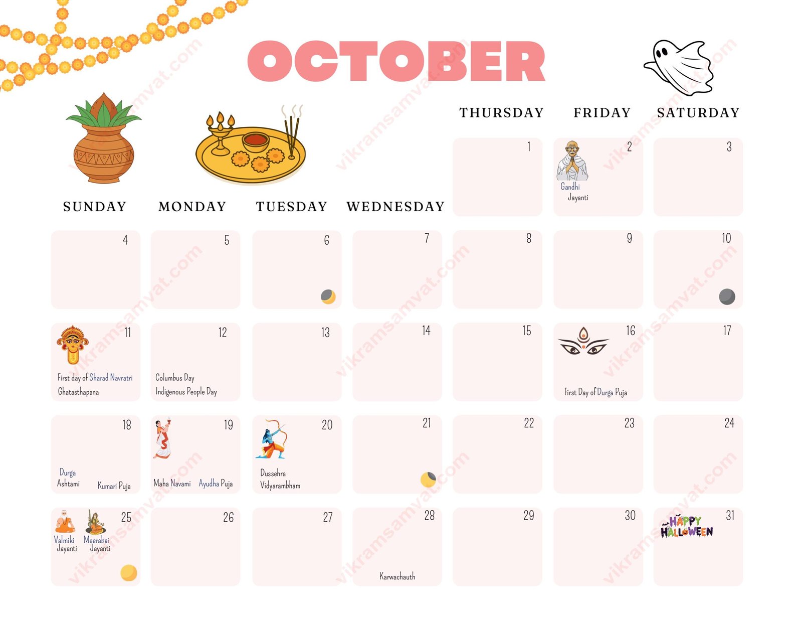 October 2026 Hindu Calendar