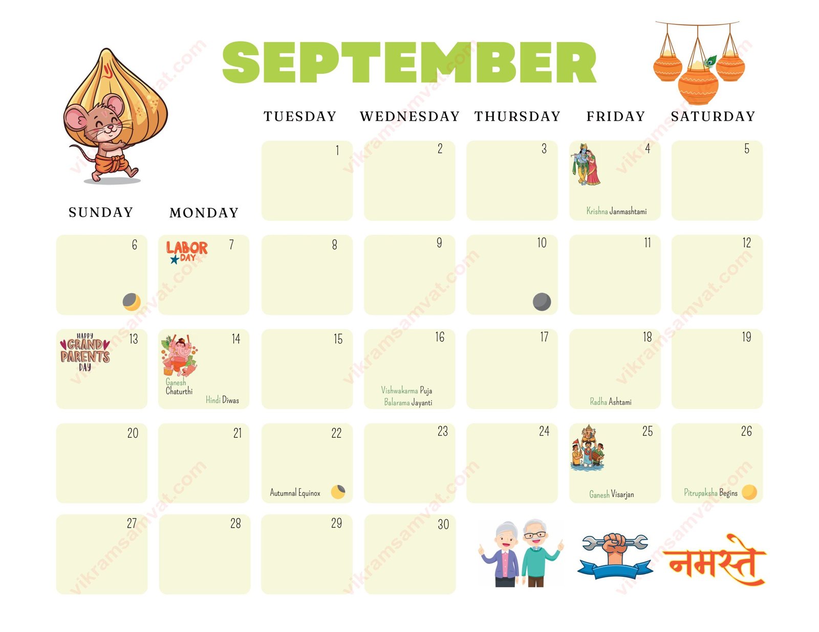 September 2026 Hindu Calendar